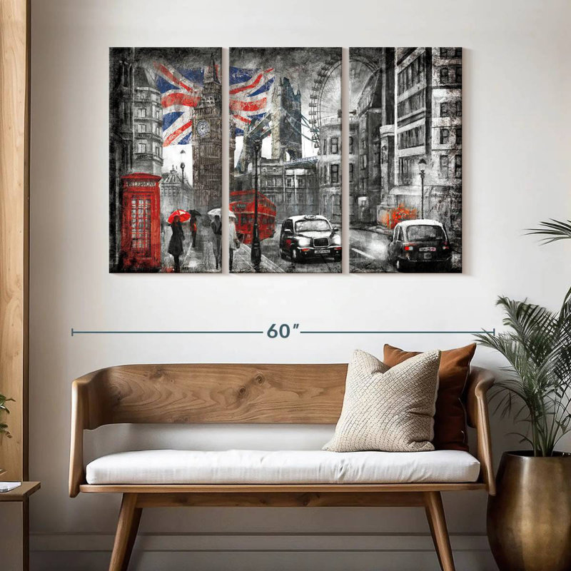 Rorry Rainy London Pop, 32" H x 50" W