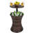Round Metal Outdoor Coffee Table , 17.5'' in. W 17.5'' in. D