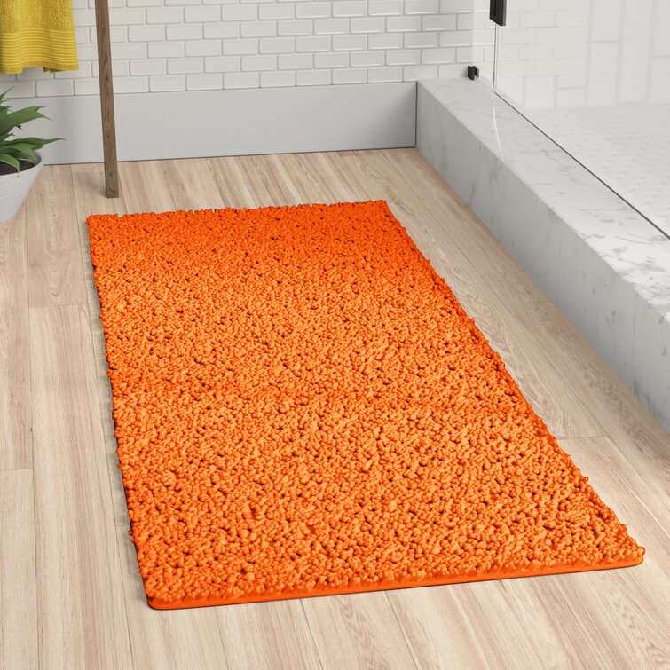 58 x 24 Chenille Bath Runner with Non-Slip Backing - Absorbent High-Pile Chenille Memory Foam