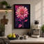 Pink Gerbera Geometric Botanical - Wrapped Canvas-1689914230-1689914231