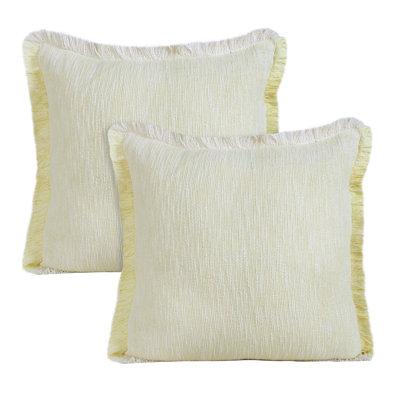 Ensemble de 2 coussins décoratifs décontractés en coton fait à la main