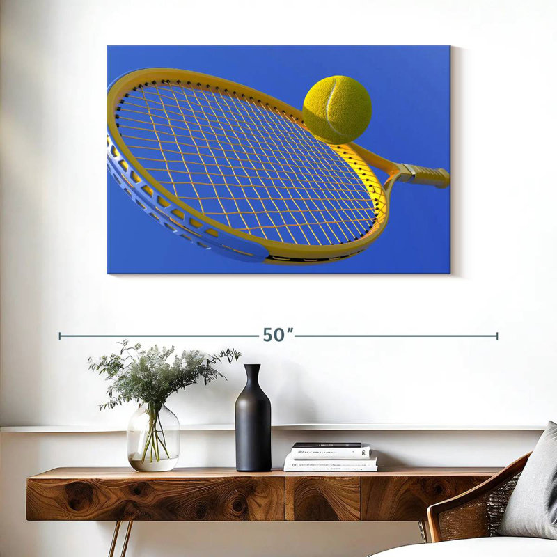Coup de balle de tennis, H 26 po x l 39 po