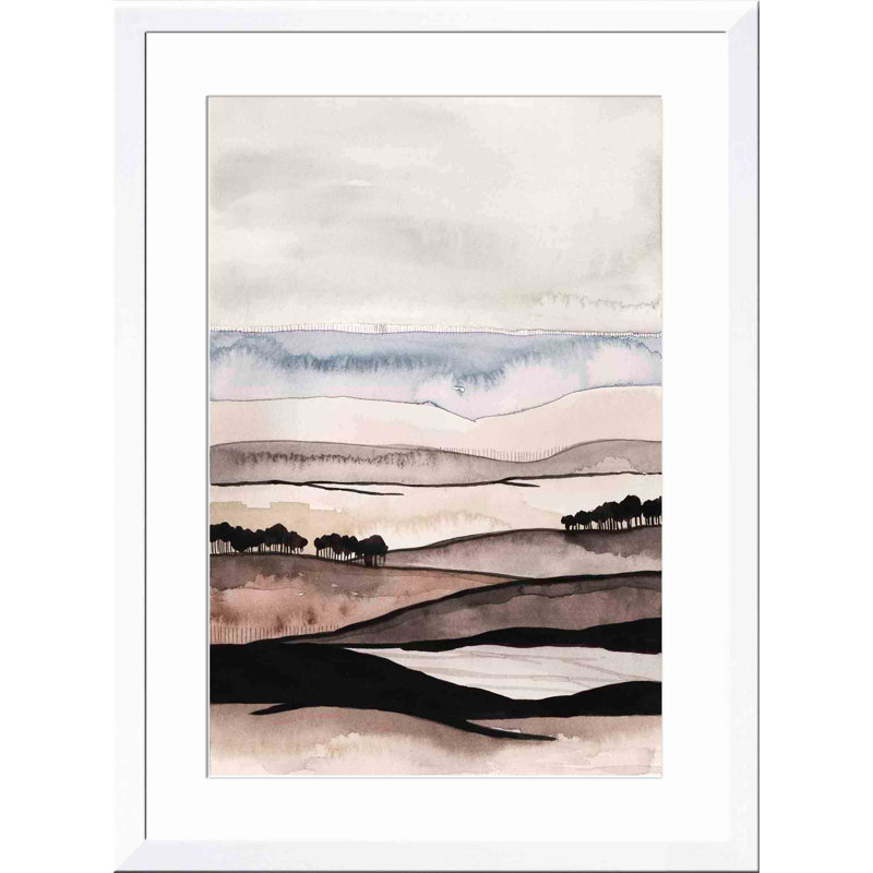 Watercolor Strata I by Grace Popp - Single Picture Frame Painting, White, 23.8" H x 17.8" W x 1.18" D