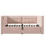 Lit de jour simple rembourré avec rangement hydraulique et chargement USB / Type-C - Canapé-lit à dossier capitonné avec lattes en bois-1031924043