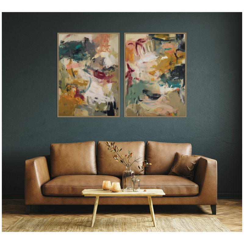 «Painted Storm No. 1 & No. 2», ensemble de 2 toiles encadrées par Amy Lighthall