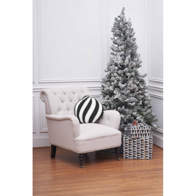 Green Ornament Throw Pillows