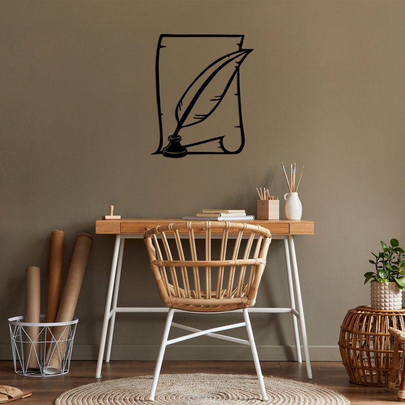 Stylish Decorative Metal Wall Accessory, Black Finish, 22.8 x 27.6 inches | 100% Metal Construction, Thickness: 0.06 inches | Lightweight at 0.7 lbs | Easy Wall Mounting for Home or Office Decor, Modern Elegance