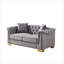 Canapé-lit 62 po en velours Chesterfield-129701897