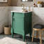 Meuble-lavabo autoportant avec lavabo en céramique et tablette réglable
