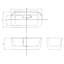 Tyne 1600mm x 160mm Soaking Acrylic Bathtub