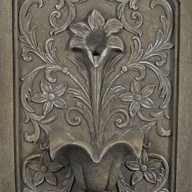 Norene Weather-Resistant Flat Back Wall Fountain with Light