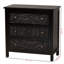 Armoire de rangement à 3 tiroirs avec poignées en métal Rison, H 31,24 po x l 31,17 po x P 15,41 po