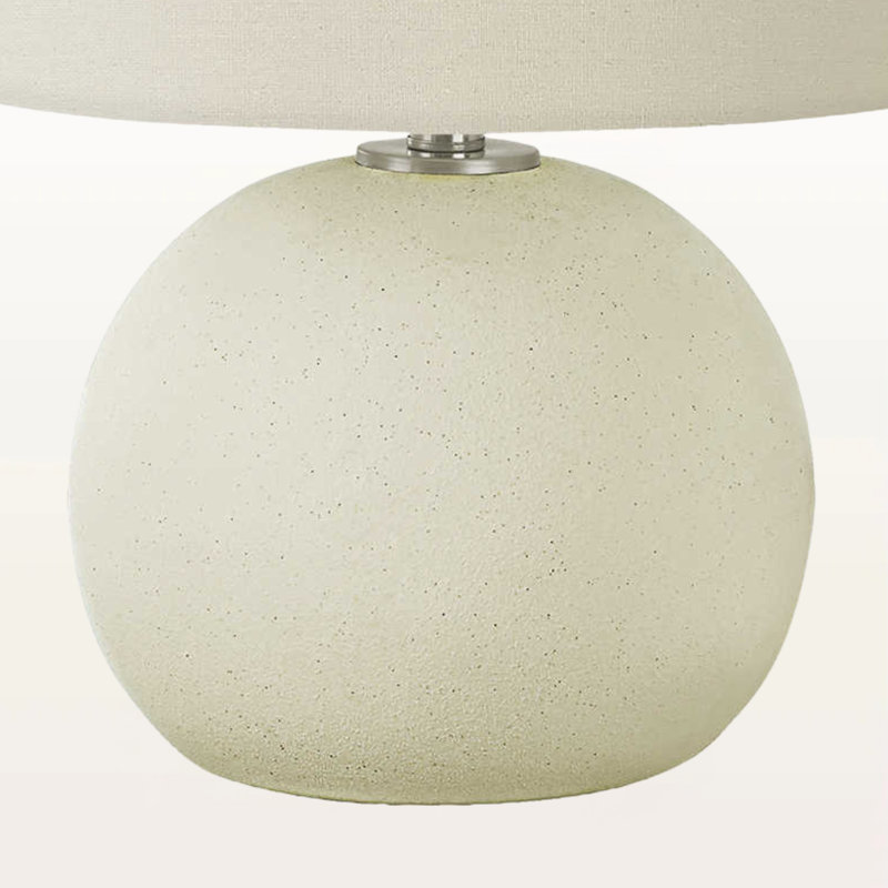 Mya Ivory and Cream Shade Standard Table Lamp, 18.04'' H X 13.87'' W X 13.87" D