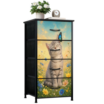 Commode de rangement verticale 4 tiroirs
