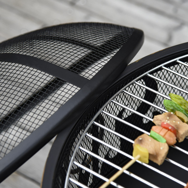 Afreena Round Steel Charcoal Fire Pit
