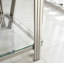Table de bout carrée 20 pouces, table de bout moderne en acier inoxydable, table basse en verre trempé transparent double couche, table d'appoint avec rangement, pour le bureau à domicile-339685969