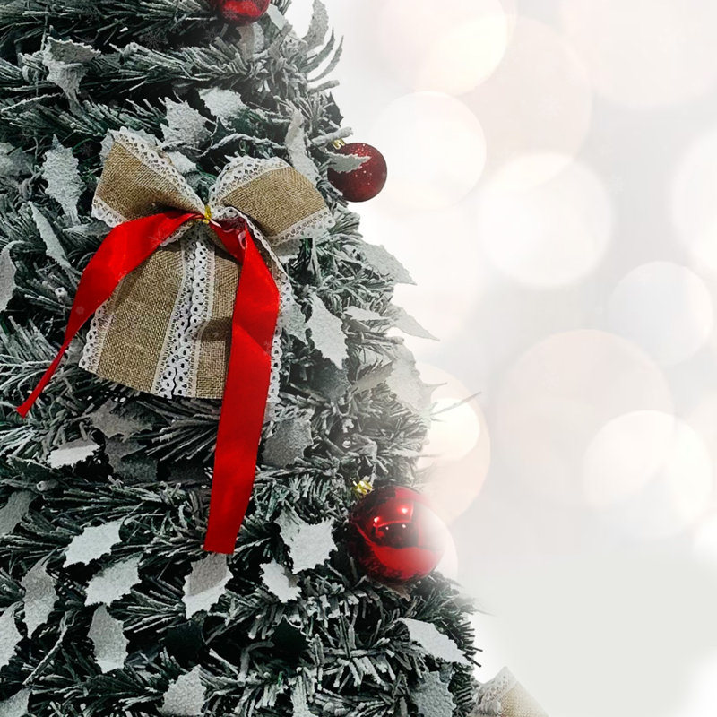 Fully Decorated Ready Christmas Tree 25CF-PP, 3.94' H