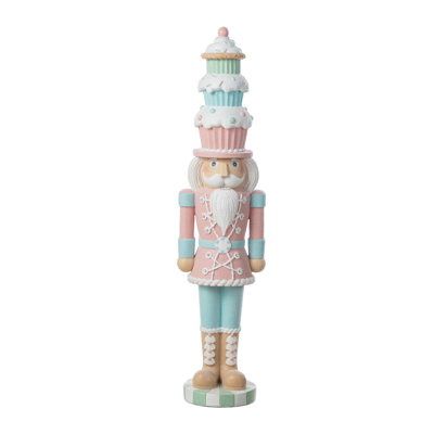 Hand Finished Resin Cupcake Nutcracker Accent