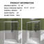 Porte de douche coulissante double encadrée l 48 "x H 72"-98379767