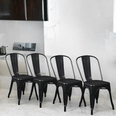 Ariad Metal Dining Chair In Black