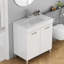 Single Bathroom Vanity with @Solid + Manufactured Top