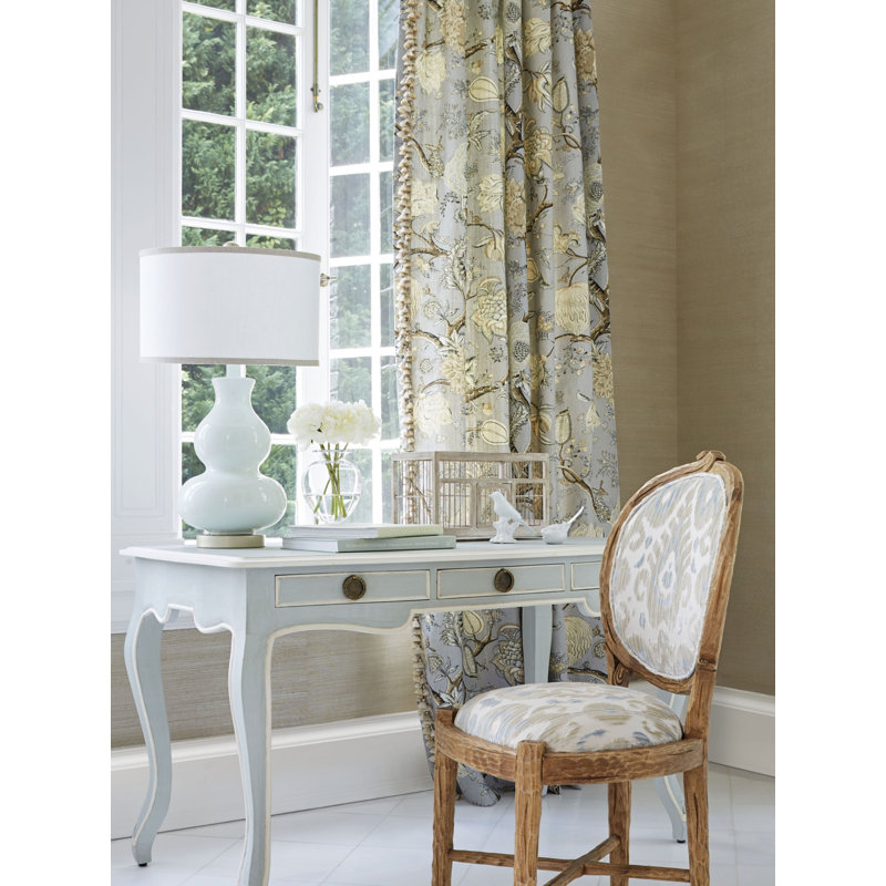 Oriana Tashkent Velvet Fabric, Pacific