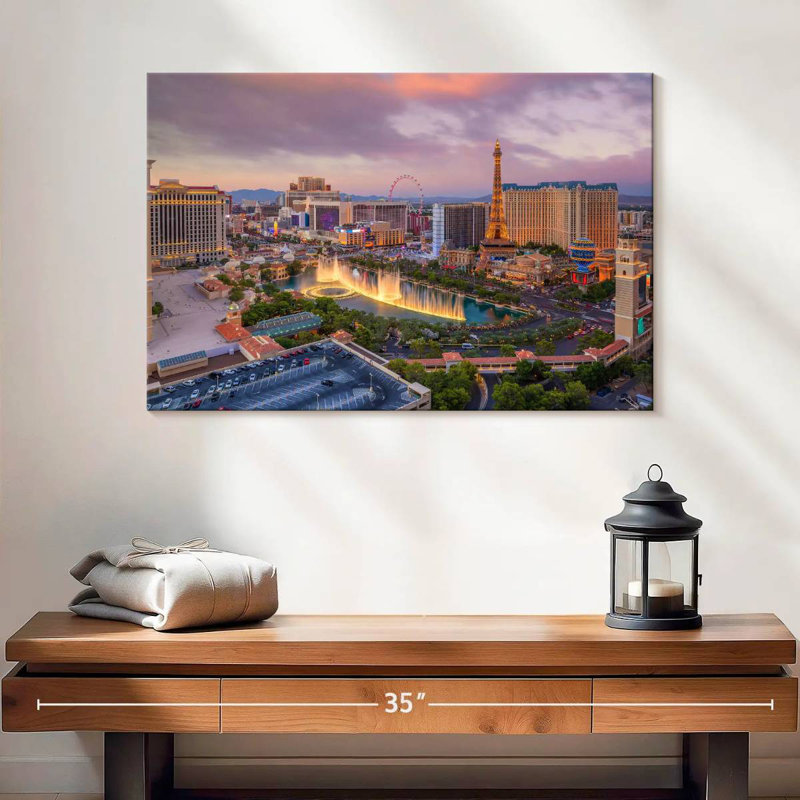 Ravi Las Vegas Before Dark, 16" H x 24" W