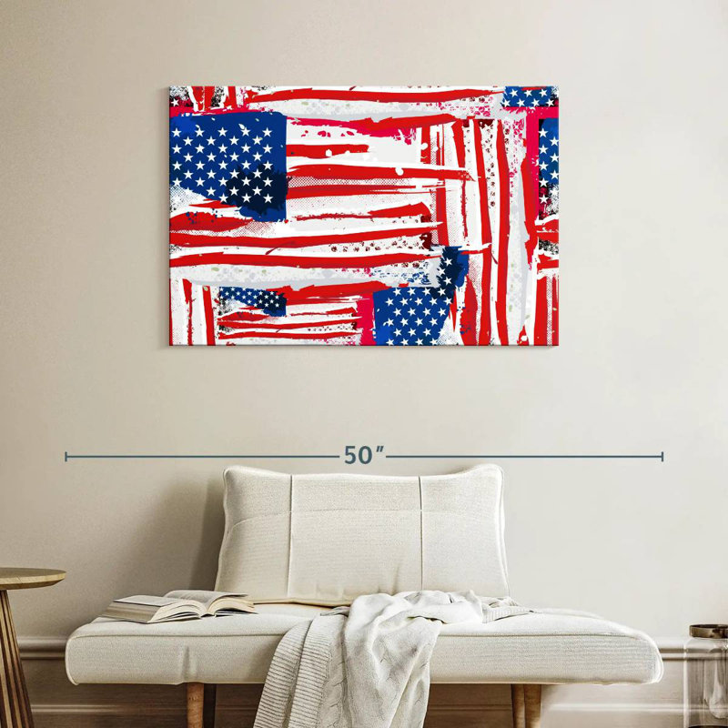 Borges Abstract Flag, 26" H x 39" W