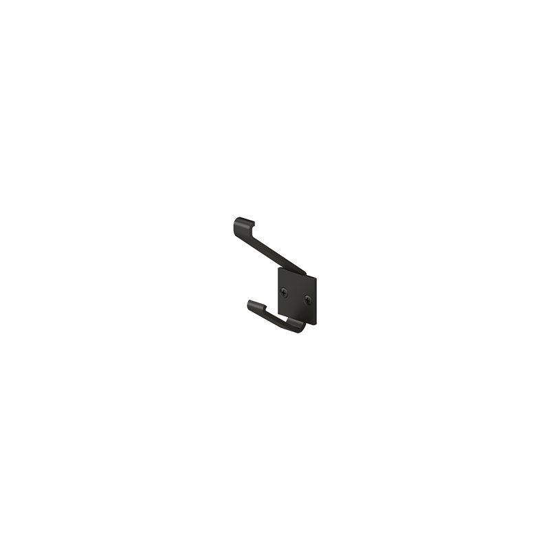 Deltana MH12U4 Modern Hook, 2-1/4" Projection in Brushed Brass, Oil-rubbed Bronze