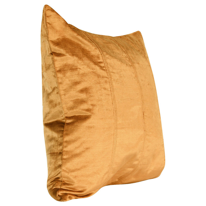 Velvet Square Pillow Cover & Insert, Copper