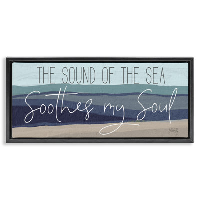 «Sound of the Sea», art mural encadré flottant par Marla Rae
