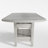 Counter Height Dining Table Set with Chairs, Solid Wood Drop Leaf Kitchen Table with Storage Shelves, 5-Piece Mid-Century Modern Gray Dining Room Table and Chairs Set-1169396215