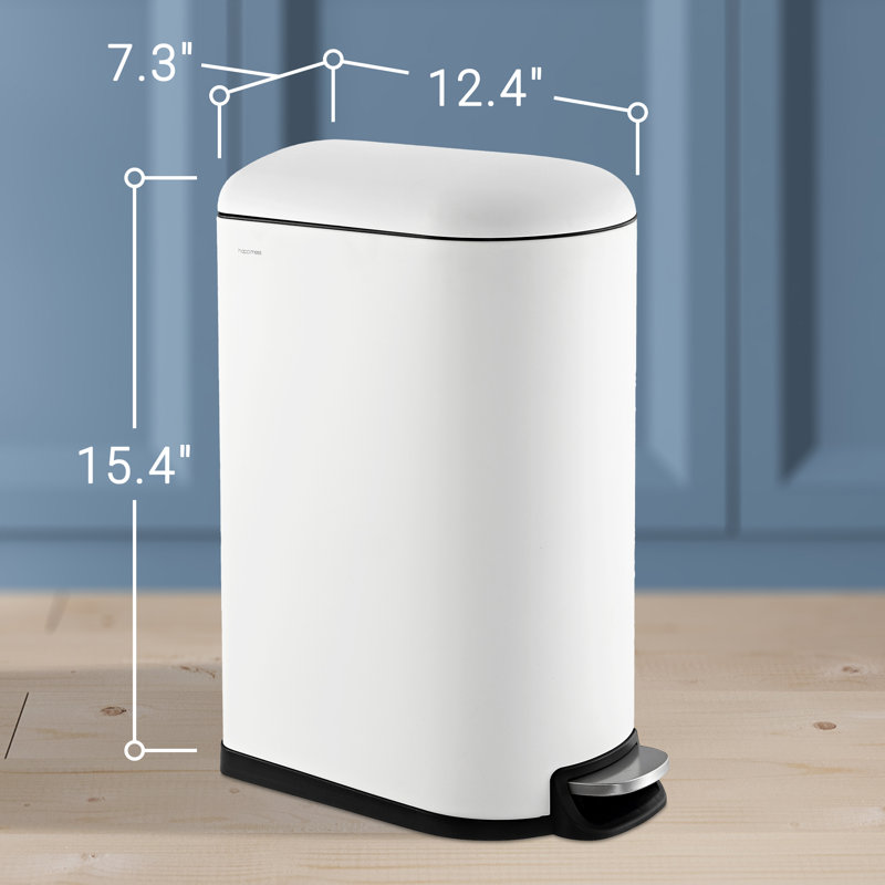 Steel Step On Trash Can - 10.6 Gallons