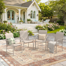 Outdoor Stacking Patio Dining Armchair Set Of 4