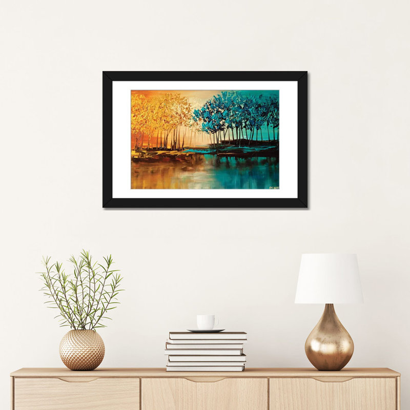 «Swiger Eden», reproduction sur toile, Papier d'art encadré noir, Blanc, H 24 po x l 32 po x P 1 po