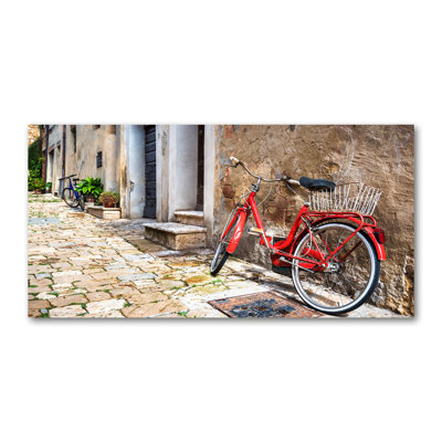 Red Bicycle - Wrapped Canvas Print