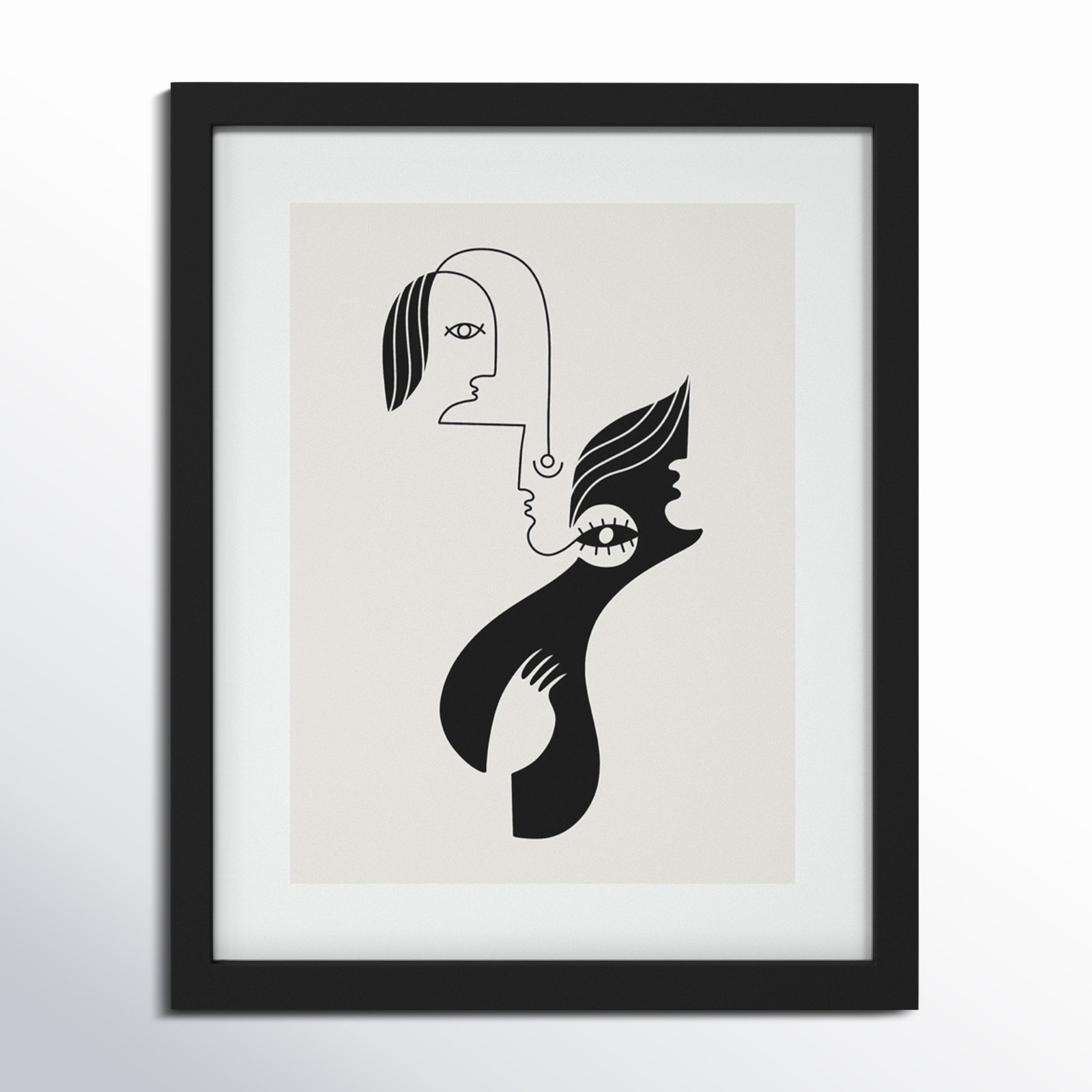 Past Life by Shatha Al Dafai, Noir Black Framed, 21.38" H x 17.38" W x 0.875" D