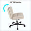 Fauteuil de bureau ergonomique pivotant à 360 ° avec roulettes et siège confortable