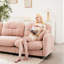 Canapé modulaire en chenille rose avec design ergonomique et sièges personnalisables pour petits espaces Modulaire: tissu, siège, agencement