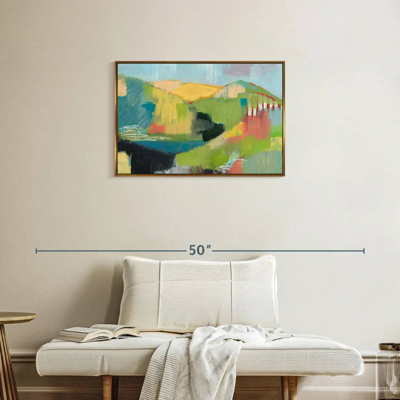 Pointe, Cadre flottant doré, 46 po x 31 po
