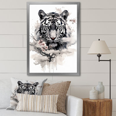 Asian Asian Tiger Sumi sur impression sur toile