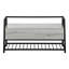 Banc rectangulaire en stratifié gris de 42 po avec métal noir pour le hall d'entrée et crochets de rangement modernes