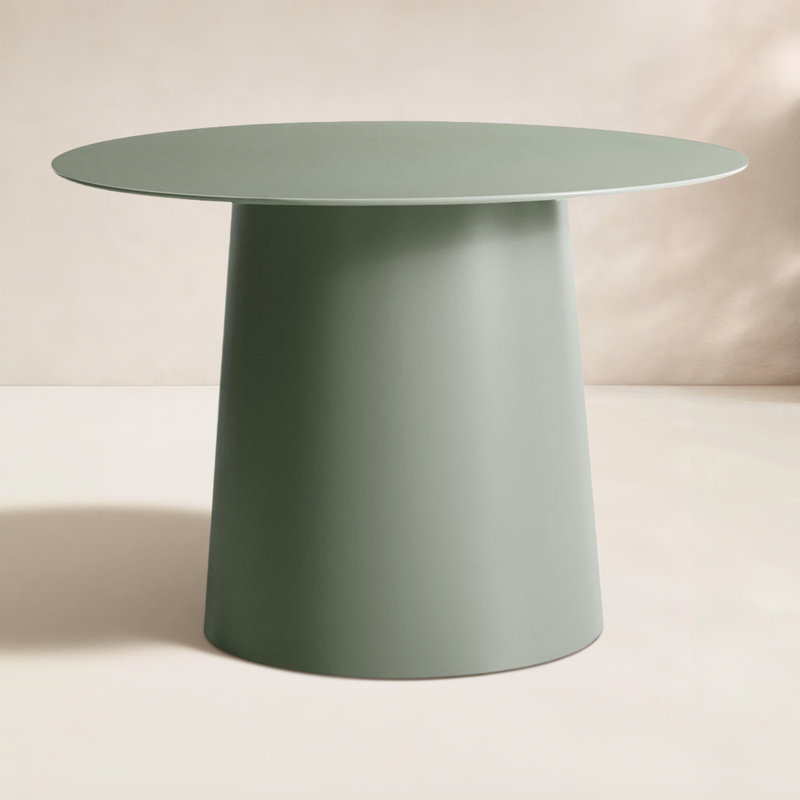 Circula End Table, Gray Green, 16" H x 24" W x 24" D