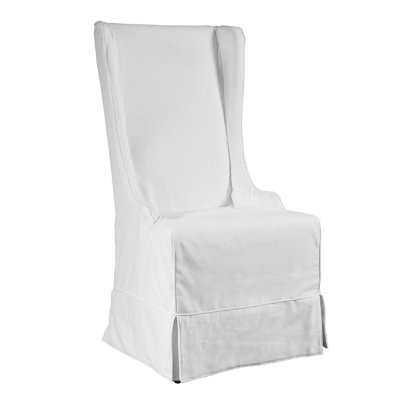 Beaches Cotton Box Cushion Wingback Slipcover