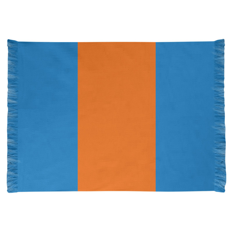 Tapis à rayures bleu/orange Miami, Non