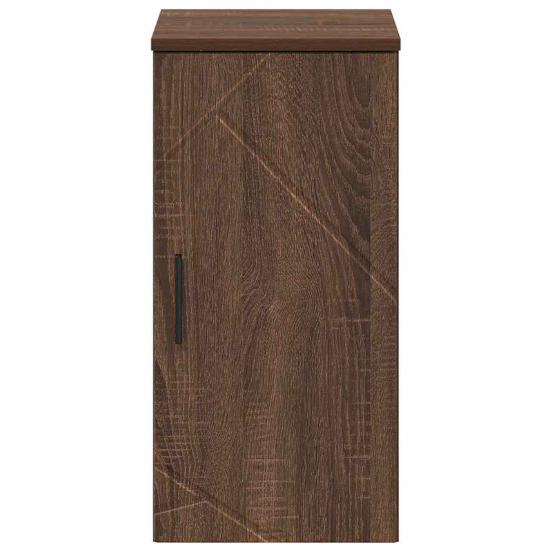 30cm Wall Mounted Bathroom Vanity Base Only, Brown Oak