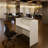ICN 53" Modern Reception Desk, Multifunctional Modern Transaction Counter Top, Laminate Desktop