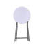 Intérieur / extérieur, table de bar pliante ronde en plastique, fêtes, blanc brillant, pieds amovibles, verrouillage automatique, stable antidérapante, table à hauteur facile à plier pour le plastique blanc intérieur / extérieur, caoutchouc