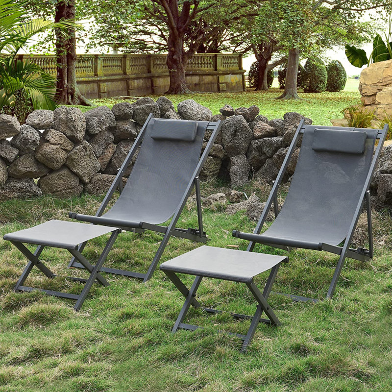 Chaise longue pliante