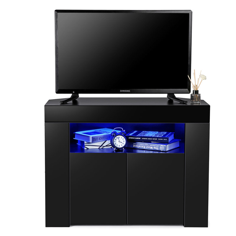 Amyjane Unfinished TV Stand for TVs up to 32", Black